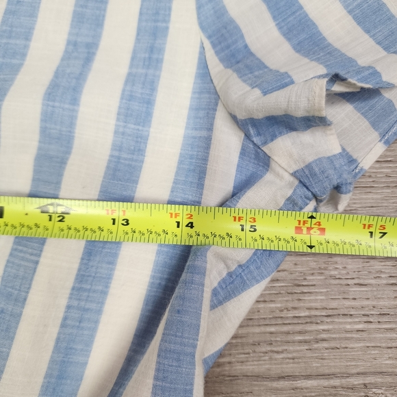 J. CREW Blue White Striped Faux Wrap Dress 0 - Picture 9 of 16